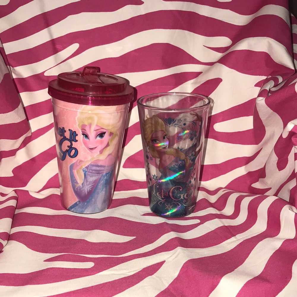 Elsa Tumbler and glass cup bundle